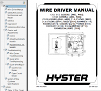 repair manual Hyster Class 2 For G118 (R30XM2, R30XMA2, R30XMF2) Electric Motor Narrow Aisle Trucks PDF Manual