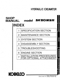 repair manual Kobelco SK80MSR Hydraulic  Excavator & Isuzu Industrial Diesel Engine 4JA1 4JB1 4JC1 PDF Manual