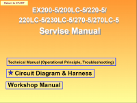 repair manual Hitachi EX200-5 EX200LC-5 EX220-5 EX220LC-5 EX230LC-5 EX270-5 EX270LC-5 Set of PDF Manuals