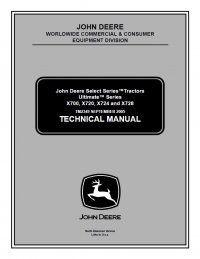 repair manual John Deere Select Series Tractors Ultimate X700 X720 X724 X728 TM2349 Technical Manual PDF