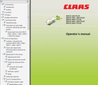 repair manual Claas Disco 3450 Plus / 3050 / 3050 Plus / 3050C Plus / 2650 / 2650 Plus / 2650C Plus Disc Mower PDF