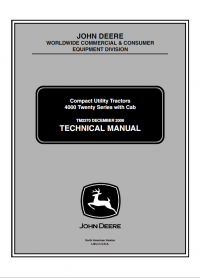repair manual John Deere Compact Utility Tractors 4000 Twenty Series with Cab TM2370 Technical Manual
