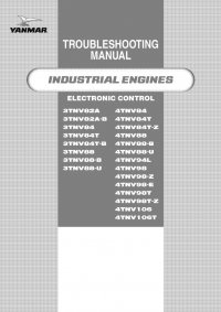 repair manual Yanmar Industrial Engines 3TNV and 4TNV Series Electronic Control Troubleshooting Manual PDF