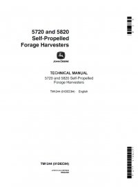 repair manual John Deere 5720 & 5820 Self-Propelled Forage Harvesters TM1244 Technical Manual PDF