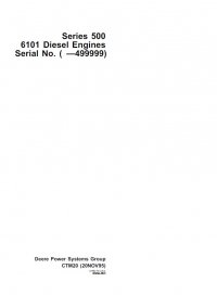 repair manual John Deere Series 500 Diesel Engines 6101 CTM20 Component Technical Manual PDF