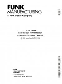 repair manual John Deere Series 4000 Short Drop Transmission Assembly & Disassembly Manual PDF