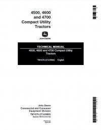repair manual John Deere 4500 4600 4700 Compact Utility Tractors TM1679 Technical Manual PDF