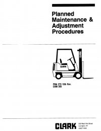 repair manual Clark C500 355 PMA-273 10th Rev. Planned Maintenance & Adjustment Procedures PDF