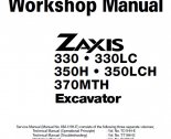 repair manual Hitachi Excavator Zaxis 330, 330LC, 350H, 350LCH, 370MTH Workshop Manual PDF