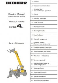 repair manual Liebherr TL435-442-445 Telescopic Handler Series 4 Litronic Service Manual PDF