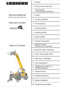 repair manual Liebherr TL441-451 Telescopic Handler Series 4 Litronic Service Manual PDF