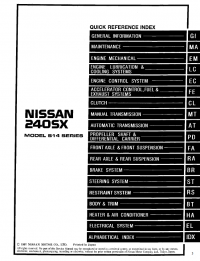 repair manual Nissan 240SX Model S14 Series 1998 Service Manual PDF