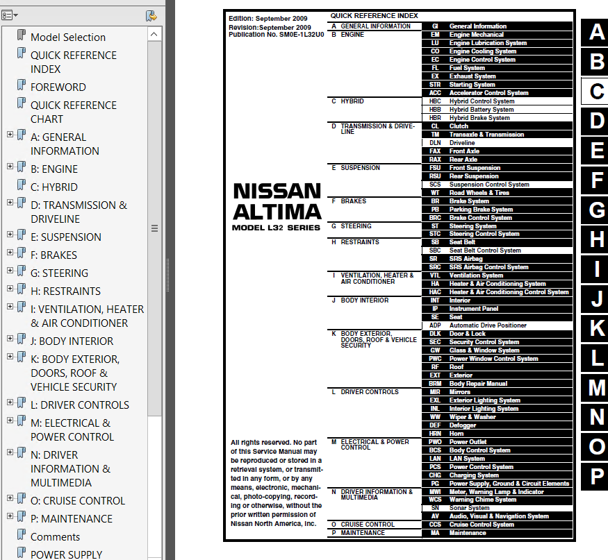 2010 nissan altima hybrid service manual