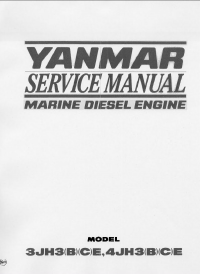 repair manual Yanmar Marine Diesel Engine 3JH3(B)(C)E, 4JH3(B)(C)E Service Manual PDF