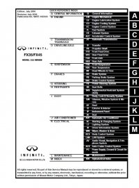 repair manual Infinity S50 Series: FX35 / FX45 2007 Service Manual PDF