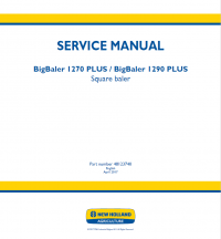repair manual New Holland Bigbaler 1270 Plus & 1290 Plus Square Baler PDF Manual