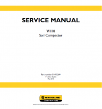 repair manual New Holland V110 Soil Compactor Service Manual PDF