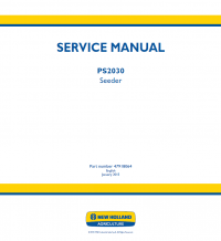 repair manual New Holland PS2030 Seeder Service Manual PDF