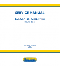 repair manual New Holland Roll-Belt 150/180 Round Baler Service Manuals PDF