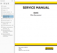 repair manual New Holland E60C Mini Excavator PDF Service Manual
