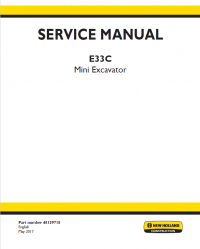 repair manual New Holland E33C Mini Excavator Set of Manuals in PDF
