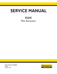 repair manual New Holland E26C Mini Excavator Set of Manuals with Schemes PDF