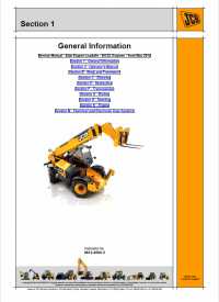 repair manual JCB Side Engine Loadalls SH, SL Engines Service Manual PDF