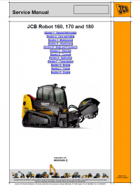 repair manual JCB Skid Steer Robot 160, 170, 180 Service Manual PDF
