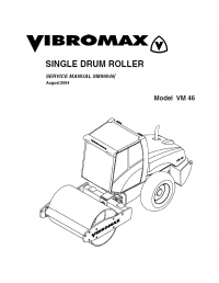 repair manual JCB Vibromax VM 46 Single Drum Roller Service Manual SM86046 PDF