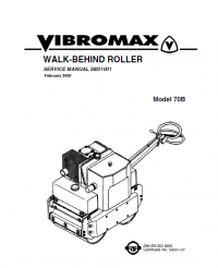 repair manual JCB Vibromax Walk-Behind Roller 70B Service Manual SM31001 PDF