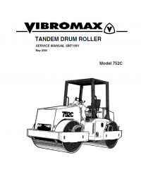 repair manual JCB Vibromax 752C Tandem Drum Roller Service Manual SM71001 PDF