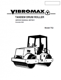 repair manual JCB Vibromax 752 Tandem Drum Roller Service Manual SM70501 PDF