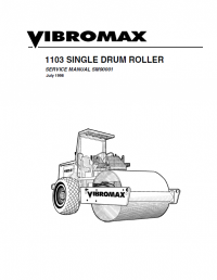repair manual JCB Vibromax 1103 Single Drum Roller Service Manual SM90001 PDF