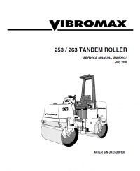 repair manual JCB Vibromax 253 / 263 Tandem Roller Service Manual SM60001 PDF
