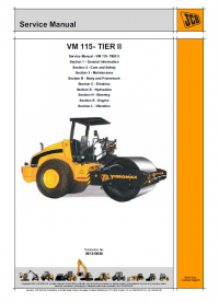 repair manual JCB Vibratory Rollers VM 115- TIER II Service Manual PDF