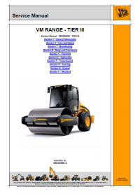 repair manual JCB Vibratory Rollers VM Range - Tier III Service Manual PDF