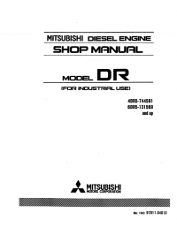 repair manual Mitsubishi Diesel Engine DR model for Industrial use PDF Shop Manual