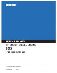 repair manual Mitsubishi Diesel Engine 6D3 series For Industrial Use Shop Manual PDF