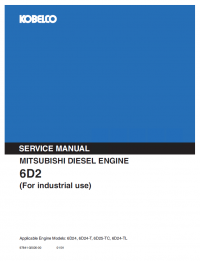 repair manual Mitsubishi Diesel Engine 6D2 (For industrial use) PDF Shop Manuals
