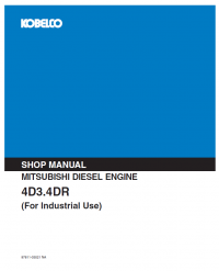 repair manual Mitsubishi Diesel Engine 4D3.4DR for Kobelco Vehicle Shop Manual PDF
