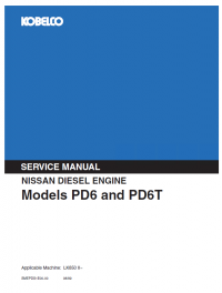 repair manual Nissan Diesel Engine PD6 and PD6T for Kobelco vehicle PDF Manual