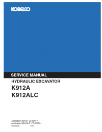 repair manual Kobelco K912A and K912ALC Hydraulic Excavator PDF Service Manual