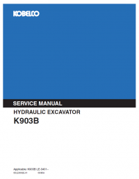 repair manual Kobelco K903B Hydraulic Excavator PDF Service Manual