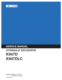 repair manual Kobelco K907D & K907DLC Excavator PDF Service Manual