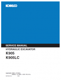 repair manual Kobelco K905LC Hydraulic Excavator PDF Service Manual