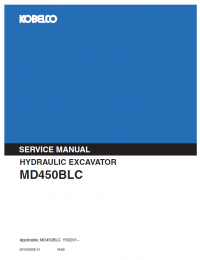 repair manual Kobelco MD450BLC Hydraulic Excavator Service Manual PDF