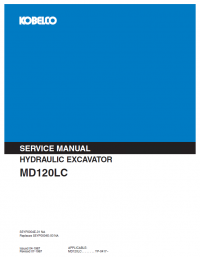 repair manual Kobelco MD120LC Hydraulic Excavator Service Manual PDF