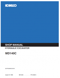 repair manual Kobelco MD140C Hydraulic Excavator Shop Manual PDF
