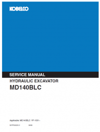 repair manual Kobelco MD140BLC Hydraulic Excavator Service Manual PDF