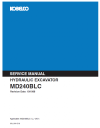 repair manual Kobelco MD240BLC Hydraulic Excavator Shop Manual PDF